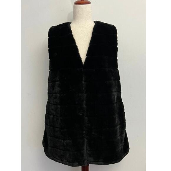Echo New York Sheared Faux Mink Longline Vest Women’s Sz M/L Quiet Luxury - Picture 1 of 7